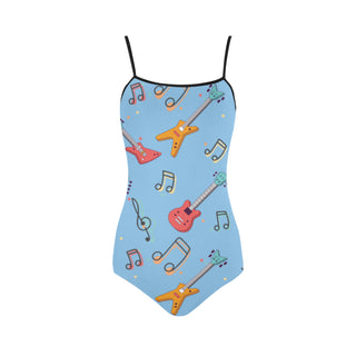 Bass Pattern Strap Swimsuit - TeeAmazing