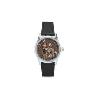 Australian Kelpie Dog Kid's Stainless Steel Leather Strap Watch - TeeAmazing