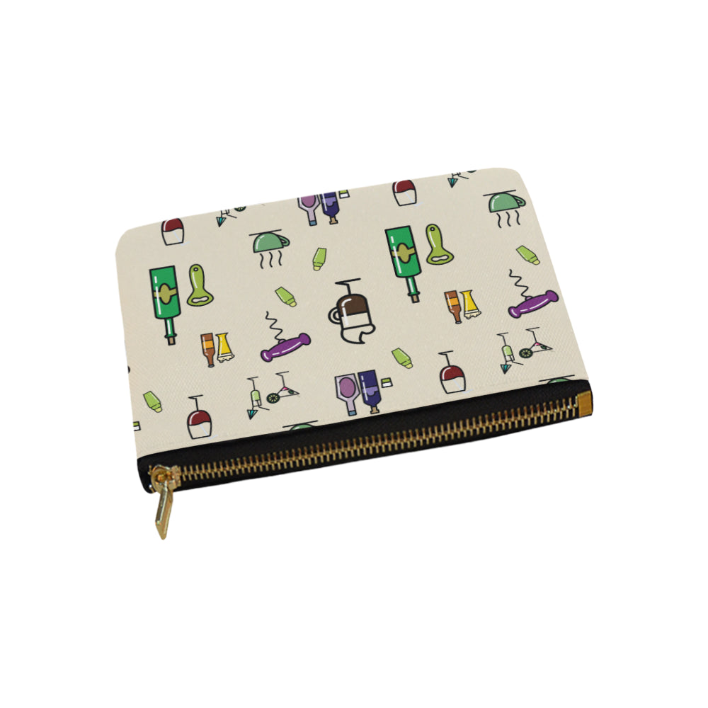 Bartender Pattern Carry-All Pouch 9.5x6 - TeeAmazing