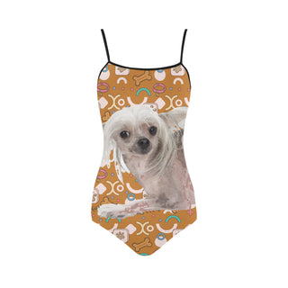 Cute Chinese Crested Strap Swimsuit - TeeAmazing