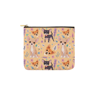 Chihuahua Flower Carry-All Pouch 6''x5'' - TeeAmazing