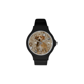 Basset Fauve Dog Unisex Round Plastic Watch - TeeAmazing