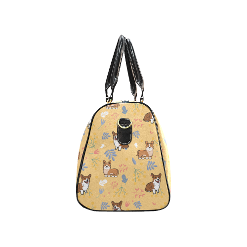 Corgi Flower New Waterproof Travel Bag/Small (Model 1639) - TeeAmazing