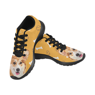 Corgi Black Sneakers for Women - TeeAmazing