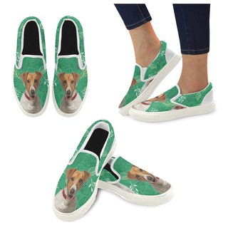 Jack Russell Terrier Lover White Women's Slip-on Canvas Shoes - TeeAmazing