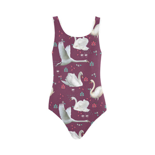 Swan Vest One Piece Swimsuit - TeeAmazing