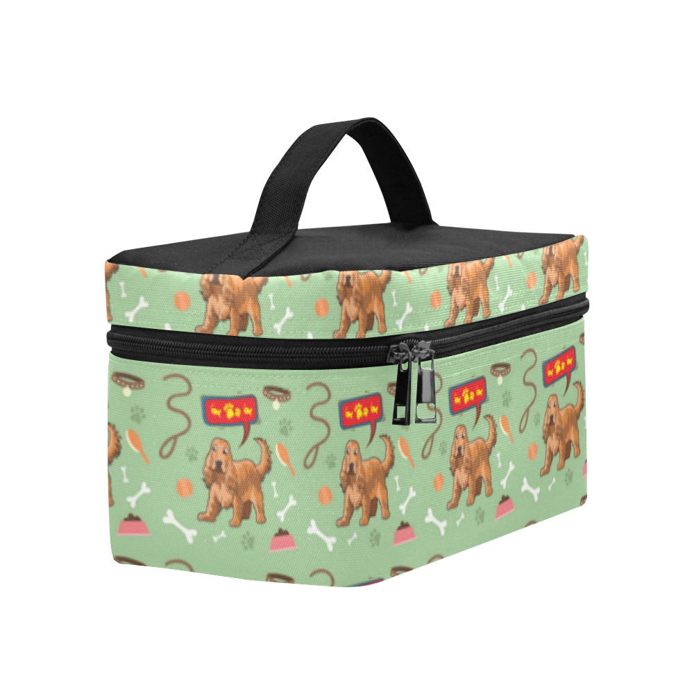 American Cocker Spaniel Pattern Cosmetic Bag/Large - TeeAmazing