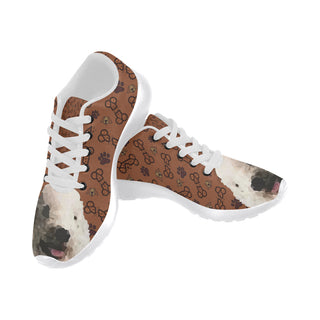Bedlington Terrier Dog White Sneakers for Women - TeeAmazing