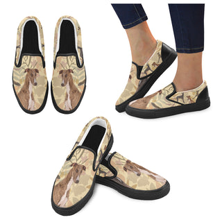 Greyhound Lover Black Women's Slip-on Canvas Shoes - TeeAmazing