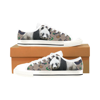 Panda White Men's Classic Canvas Shoes/Large Size - TeeAmazing