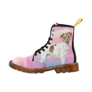 Jack Russell Terrier Water Colour No.1 Black Boots For Men - TeeAmazing