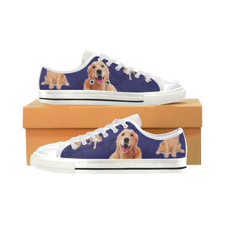 Golden Retriever Lover White Canvas Women's Shoes/Large Size - TeeAmazing