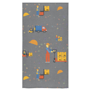 Forklift Driver Pattern Bath Towel 30"x56" - TeeAmazing