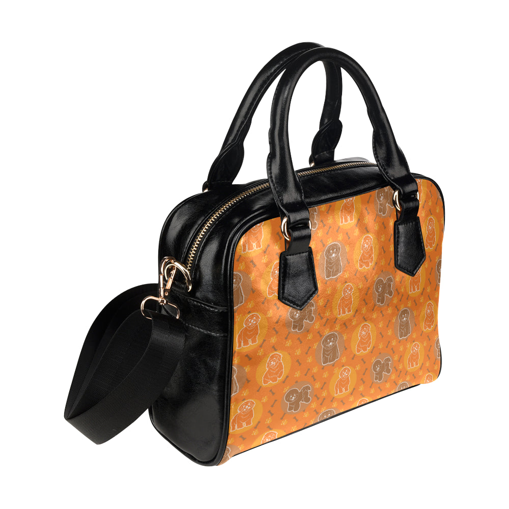 Bichon Frise Pattern Shoulder Handbag - TeeAmazing