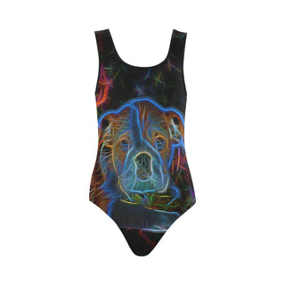 English Bulldog Glow Design 3 Vest One Piece Swimsuit - TeeAmazing