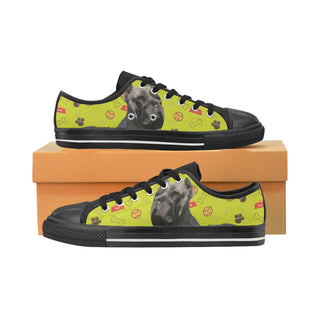 Cane Corso Black Canvas Women's Shoes/Large Size - TeeAmazing