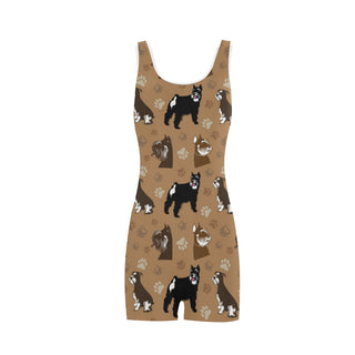 Miniature Schnauzer Pattern Classic One Piece Swimwear - TeeAmazing