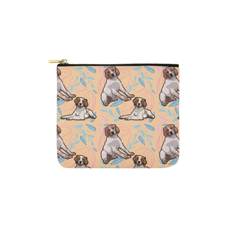 Brittany Spaniel Flower Carry-All Pouch 6''x5'' - TeeAmazing