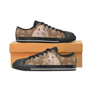 Hamster Black Women's Classic Canvas Shoes - TeeAmazing