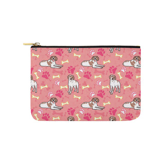 Brittany Spaniel Pattern Carry-All Pouch 9.5x6 - TeeAmazing