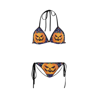 Pumpkin Halloween Custom Bikini Swimsuit - TeeAmazing