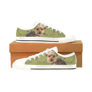 Yorkipoo Dog White Men's Classic Canvas Shoes/Large Size - TeeAmazing