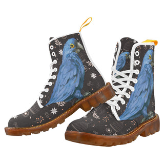 Hyacinth Macaw Parrot White Boots For Men - TeeAmazing