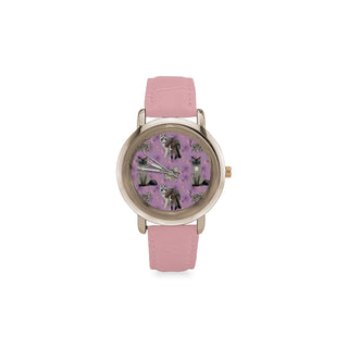 Balinese Cat Women's Rose Gold Leather Strap Watch - TeeAmazing