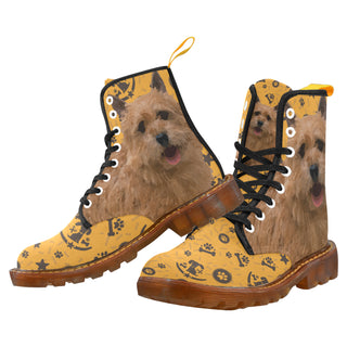 Norwich Terrier Dog Black Boots For Men - TeeAmazing