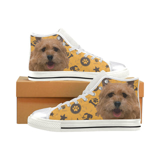 Norwich Terrier Dog White Women's Classic High Top Canvas Shoes - TeeAmazing