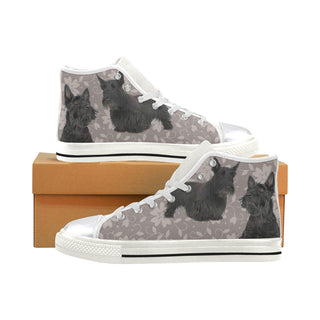 Scottish Terrier Lover White Women's Classic High Top Canvas Shoes - TeeAmazing