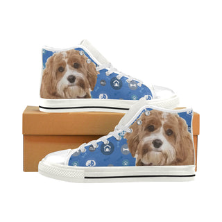 Cavapoo Dog White Men’s Classic High Top Canvas Shoes - TeeAmazing