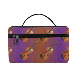 Violin Pattern Cosmetic Bag/Large - TeeAmazing