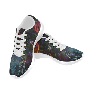 Weimaraner Glow Design 2 White Sneakers for Men - TeeAmazing