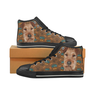 Irish Terrier Dog Black Women's Classic High Top Canvas Shoes - TeeAmazing