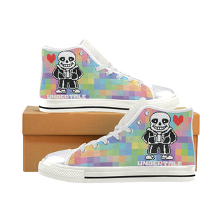 Undertale White Women's Classic High Top Canvas Shoes - TeeAmazing