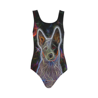 Australian Cattle Dog Glow Design 2 Vest One Piece Swimsuit - TeeAmazing