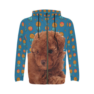 Baby Poodle Dog All Over Print Full Zip Hoodie for Men - TeeAmazing