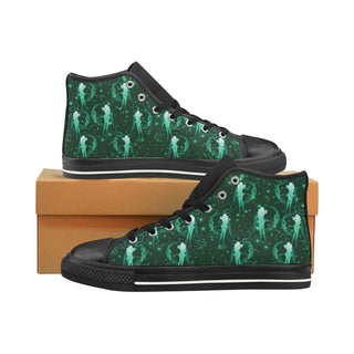 Sailor Neptune Black Men’s Classic High Top Canvas Shoes /Large Size - TeeAmazing