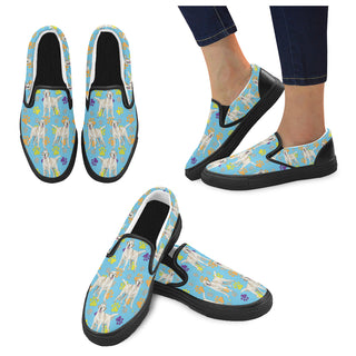 Labrador Retriever Water Colour Pattern No.1 Black Women's Slip-on Canvas Shoes - TeeAmazing