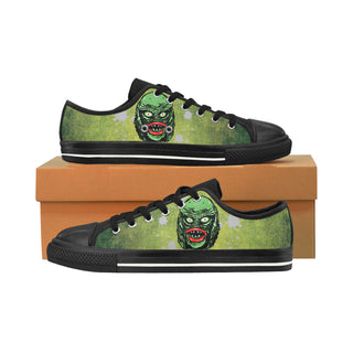 Creature on black lagoon Black Men's Classic Canvas Shoes/Large Size - TeeAmazing