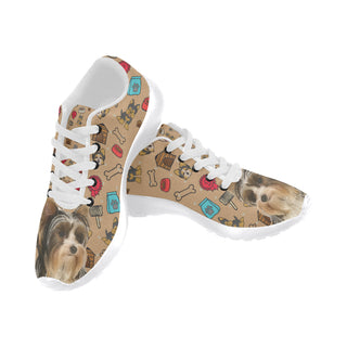 Biewer Terrier White Sneakers Size 13-15 for Men - TeeAmazing