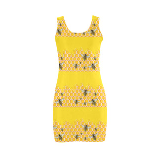 Bee Pattern Medea Vest Dress - TeeAmazing