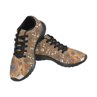 Chiweenie Pattern Black Men’s Running Shoes (Model 020) - TeeAmazing
