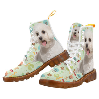 Maltipoo White Boots For Men - TeeAmazing