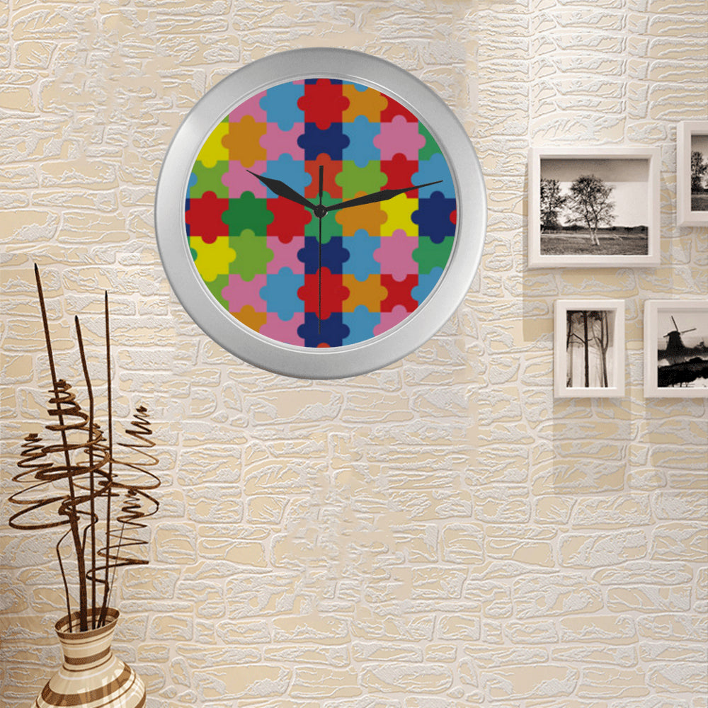 Autism Silver Color Wall Clock - TeeAmazing