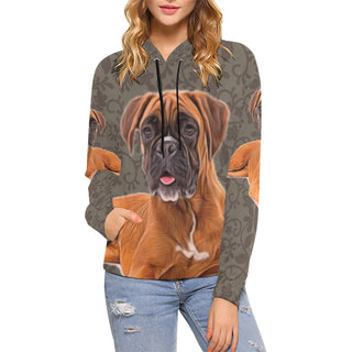 Boxer Lover All Over Print Hoodie for Women - TeeAmazing