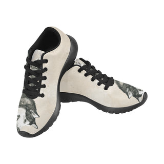 Alaskan Malamute Water Colour Black Sneakers for Men - TeeAmazing