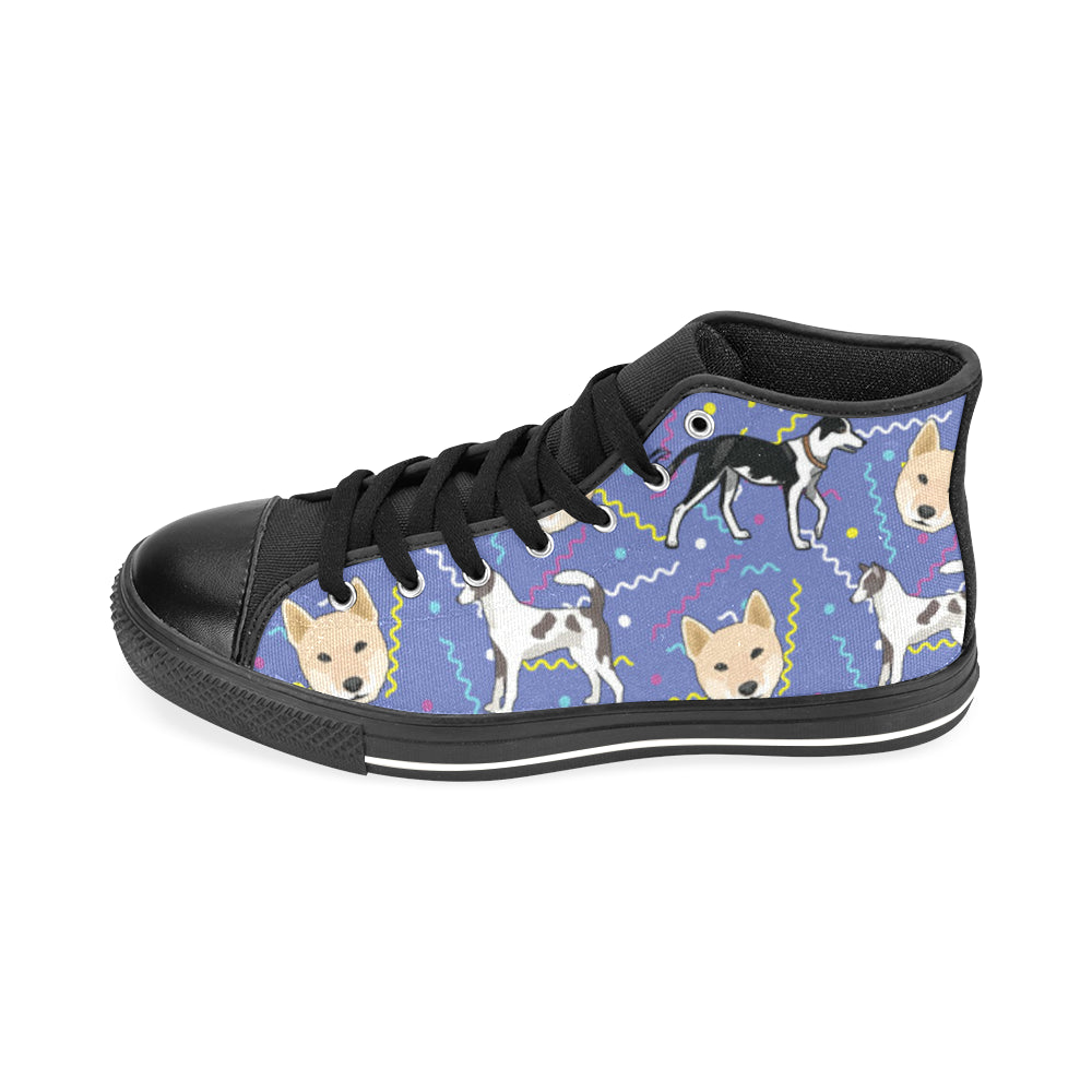 Canaan Dog Black Men’s Classic High Top Canvas Shoes /Large Size - TeeAmazing