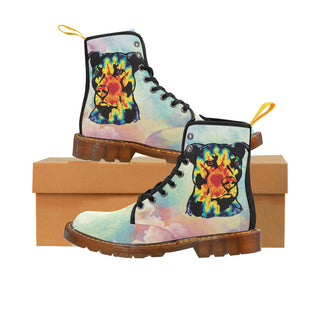 Pit Bull Pop Art No.1 Black Boots For Women - TeeAmazing